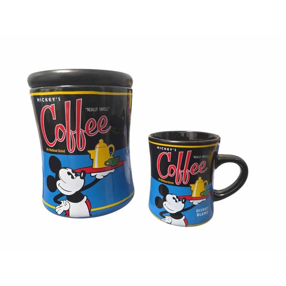 Disney Parks Exclusive: Mickey's "Really Swell" Coffee Canister & Mug Set